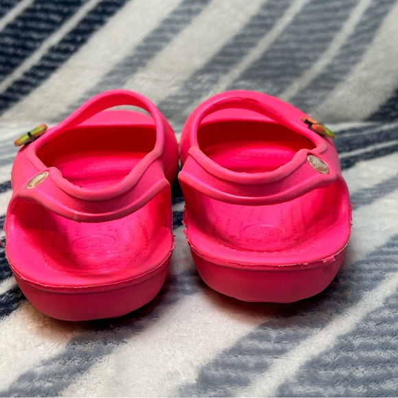 CROCS Bright Pink SKYLAR PRIMA NANOOK BALLET Slip On Mary Jane Shoes Size 4 - Picture 5 of 15